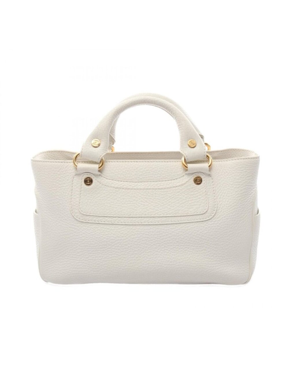Celine Handbag Boogie Bag White Leather
